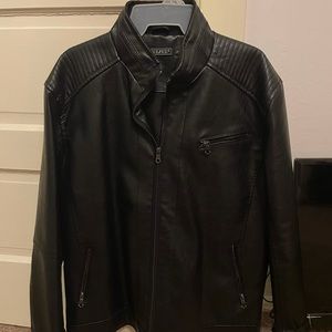 Black leather jacket